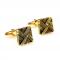 Rustic Gold Stepping Design Cufflinks 1.JPG